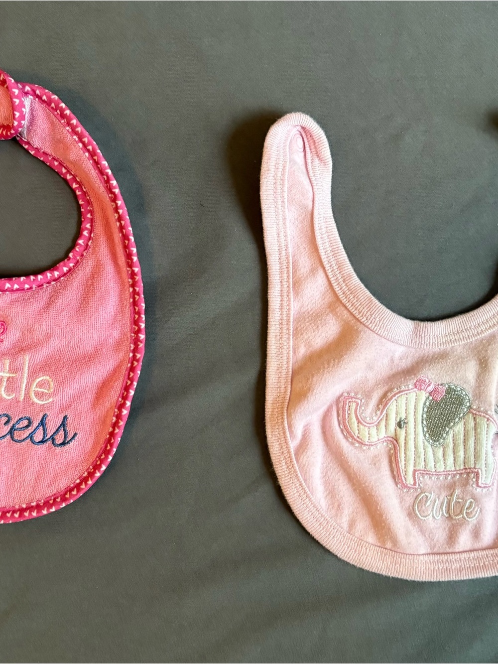 Multiples Pink Baby Bib Duo - Light Pink & Dark Pink